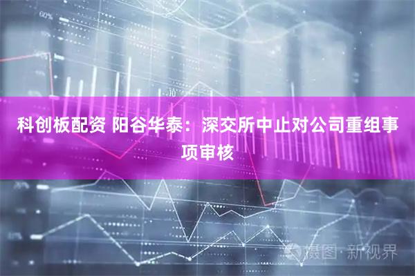 科创板配资 阳谷华泰：深交所中止对公司重组事项审核